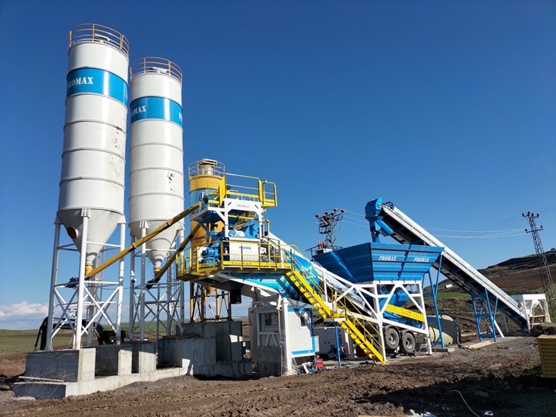 100m³/h Mobile Concrete Batching Plant